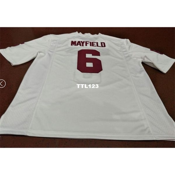 

3740 #6 baker mayfield red white oklahoma sooners alumni college jersey or custom any name or number jersey, Black