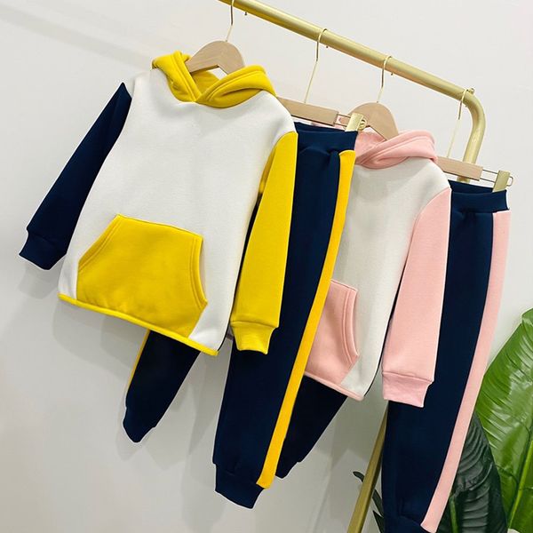 

baby girl boy kids cartoon sports clothes set hoodied coat pants 2pcs sweatsuit baby girl spring fall outfitstracksuit suit 85oe, White