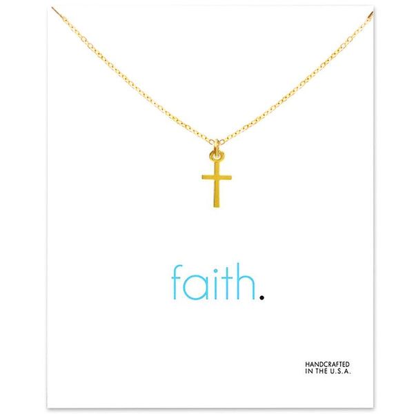 

fashion cross pendant necklace women minimalist clavicle chain statement choker necklaces faith valentine's day gift card, Silver