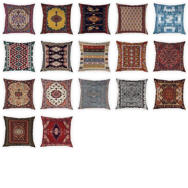 

retro boho printing cushion cover decorative pillowcases geometric pattern peach skin home decoration 45x451