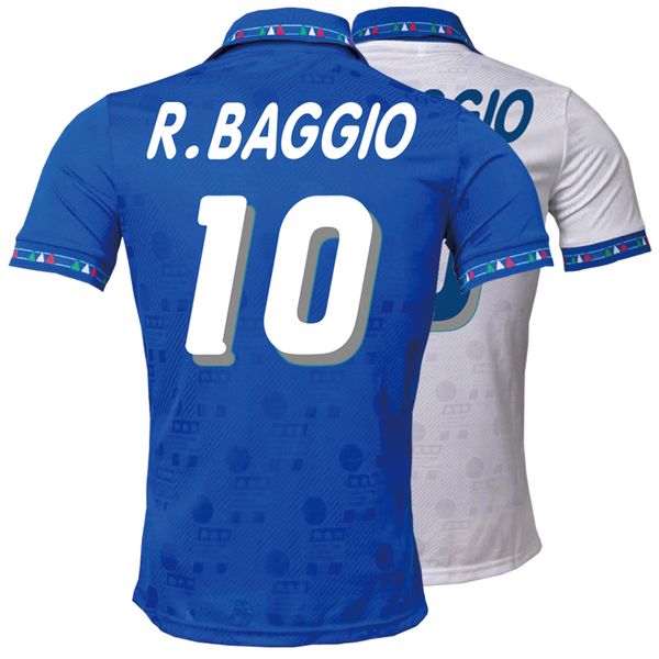 Italia 1994 retrò Roberto Baggio camiseta casa lontano Maglie T-shirt di alta qualità personalizza Malinconia principe LJ200827