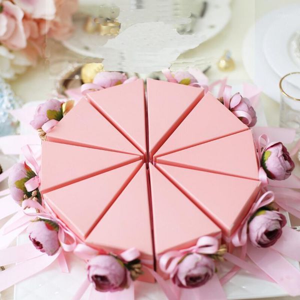

10pcs/lot creative party gift box wedding favors candy box baby shown party event gift macarons cake packing1