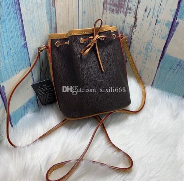 

mini genuine leather nano noe lady hand drawstring bucket women fashion shows shoulder bag cross body messenger bags