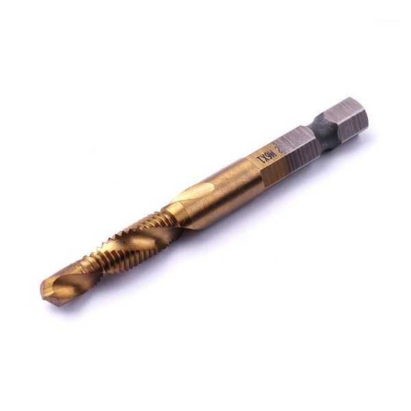 

1pcs combination tap and drill hand thread tap drill bit hex shank hss machinist tool m3/4/5/6/8/101
