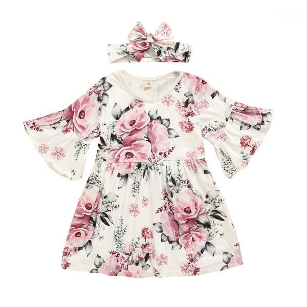 

summer floral girl dress cotton kids casual dress children clothes1, Red;yellow