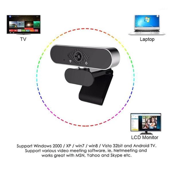 

hd 1080p webcam mini computer pc webcamera with microphone rotatable cameras for live broadcast video calling conference work1