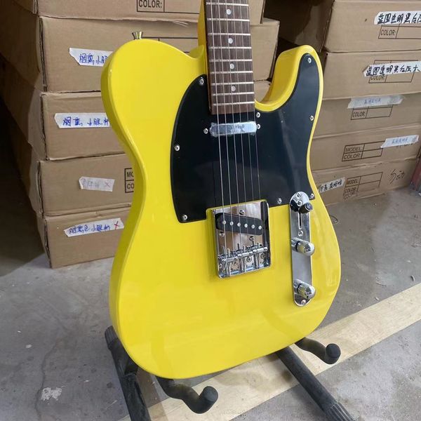 

ele electric guitar bee yellow color rosewood fingerboard chrome hardware guitarar