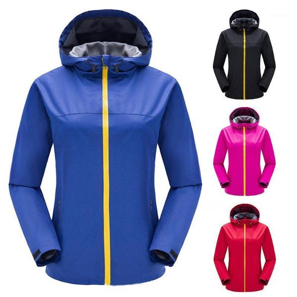 

outdoor jackets&hoodies women's thin single-layer jacket sports waterproof windproof hooded coat1, Blue;black