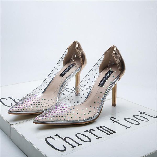 

dress shoes japanned leather stitching multicolour rhinestone wedding women glitter rivets nude thin high heels pump clear shoes1, Black