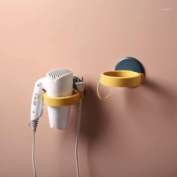 

plastic wall-mounted hair dryer holder abs bathroom shelf storage hairdryer holder rack organizer for hairdryer1