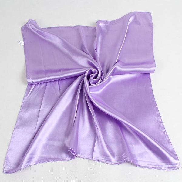

scarves design woman silk scarf 60*60cm square satin for women head hair sleeping1, Blue;gray