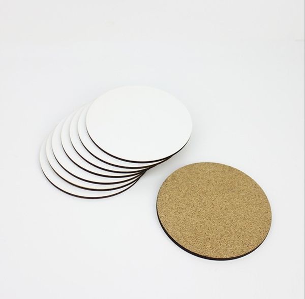 Round square hexágono forma de transferência quente impressão em branco copo almofadas personalizado sublimação coaster mats atacado