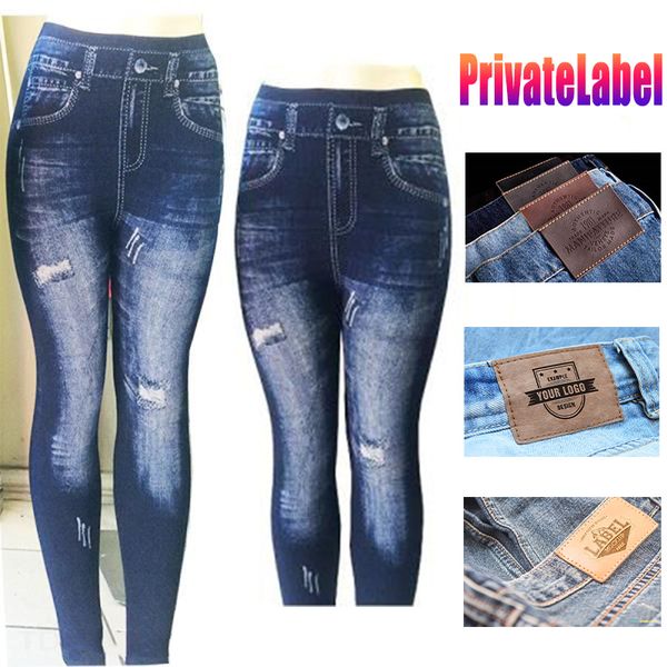

example of private labeling we used to make--dont order this link -custom logo service for jeans legging wholesale womensjeans, Blue