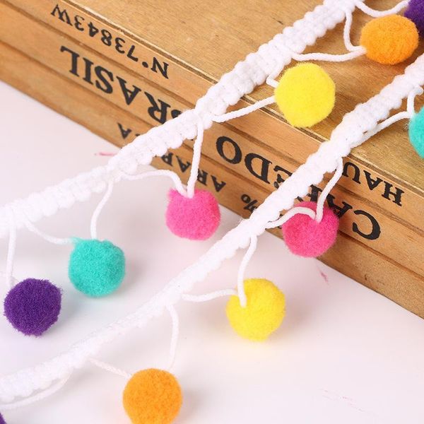 

10yards pompom trim lace fabric sewing pom pom tassel hair ball lace ribbon trim ribbon fringe decoration diy for sewing decor h jllsgf