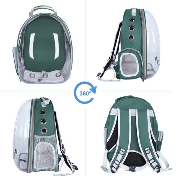 

portable cat carrier bag breathable pet small dog cat backpack outdoor travel space capsule cage transparent space pet jllczu