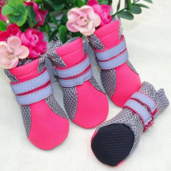 

4pcs pet dog shoes puppy cat chihuahua rain boots waterproof rubber anti-slip footwear for small cats dogs teddy socks wmtktv