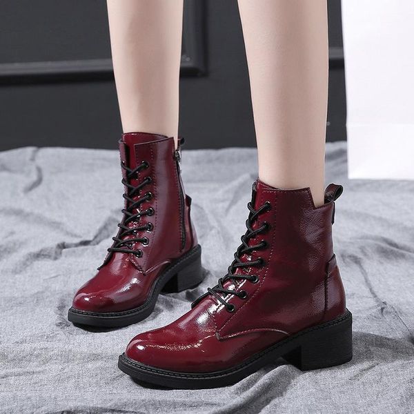 

female ankle boots 2020 spring autumn women genuine leather shoes winter boots shoes woman casual spring genuine leather botas1, Black
