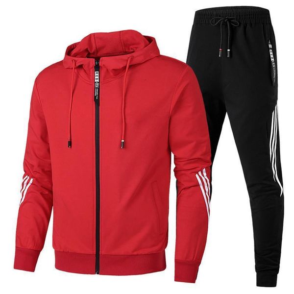 

2020brand men tracksuit 2 piece and pants mens sweat suits set plus size jogger sets for men fashion clothing, Gray