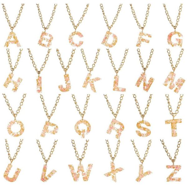 

large initial necklaces capital letter pendant personalized a-z alphabet necklace for women hip hop chain fashion jewelry, Silver