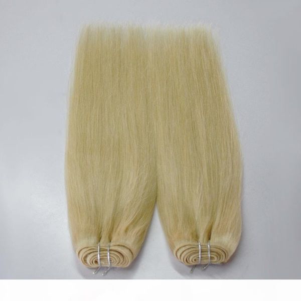 

european blonde #613 100% unprocessed remy blonde human hair weave white blonde straight 4 bundles virgin hair sew in hair extensions, Black