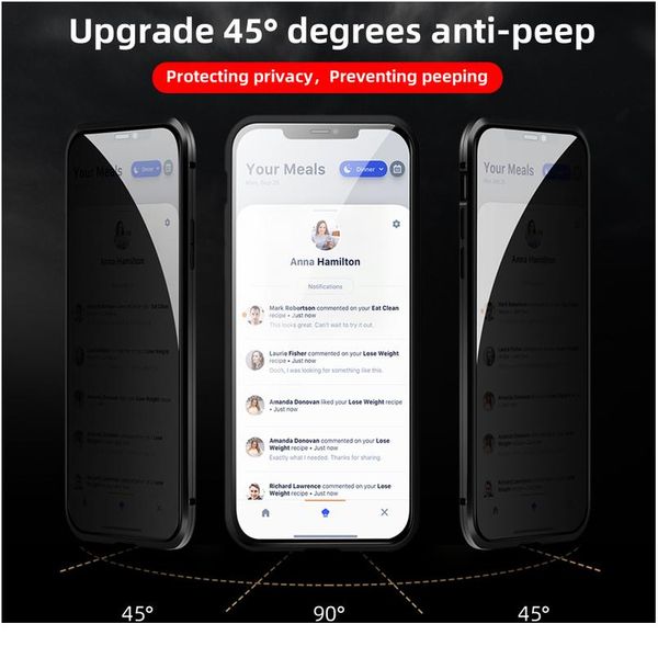 

magnetic privacy glass case for iphone 11 xr xs max case anti-spy 360 protective magnet case for iphone 11 1 bbygql