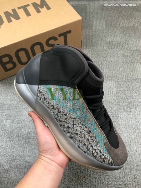 

barium kanye west quantum qntm 3m reflective mens womens shoes semi-transluncet rubber outsole sneakers, White;red