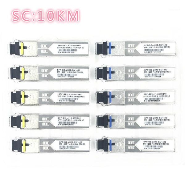 

fiber optic equipment sc sfp module 1.25g 10km 1310/1550nm single optical pairs compatible with mikrotik1