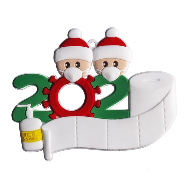 

ornaments christmas survivor quarantine tree family xmas personalized hang decoration snowman pendant gift with face mas