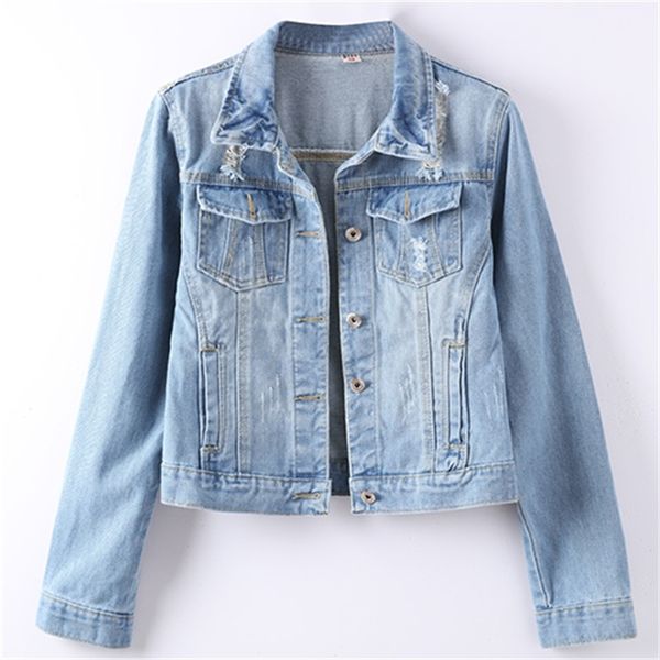 

thin woman jean plus size 5xl denim torn vintage woman's coat female jeans turn-down collar women's jackets nezr, Black;brown