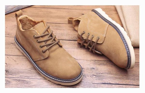 

quality fashion men shoes spring autumn ankle boots men comfortable leatherankle boots men martin cowhide size euro 39-44, Black