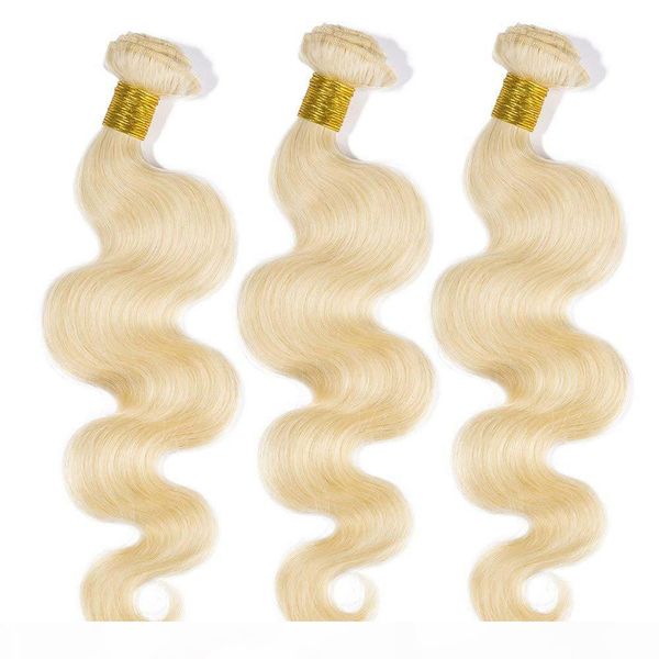 

big stock#613 bleached blonde hair weaves brazilian body wave human hair wefts remy hair bundles 100gram per piece, Black