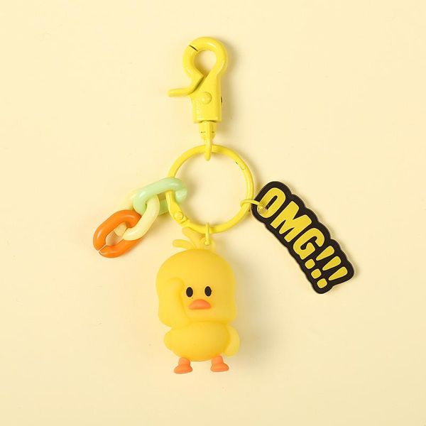 

new cute animal yellow duck keychains cute creative car pendant key chain bag hanging ornaments boudoir small gift key ring wmtczy xhlove