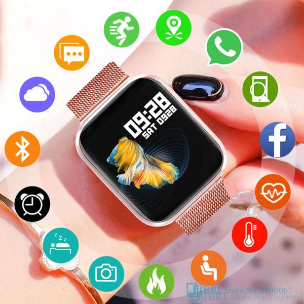 

p80 men's women's smart watch, sports, waterproof, with bluetooth, suitable for android and ios