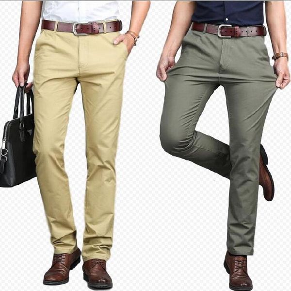 

2020 design men casual pants cotton loose male pant high waist straight trousers fashion business pants men casual straight pant, Black
