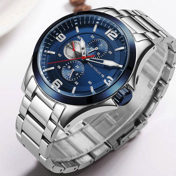 

2020 new navy week date waterproof watches mens full mental watchband clock male sport quartz box gift for man, Slivery;brown