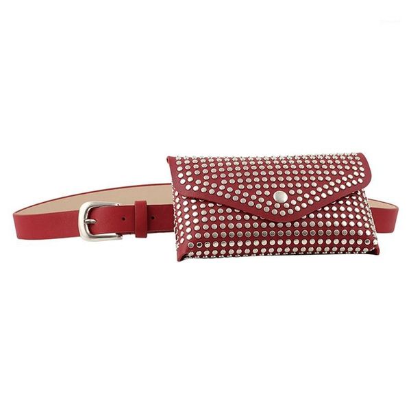

waist bags fashion rivets pack fanny small women bag phone pouch punk belt purse1