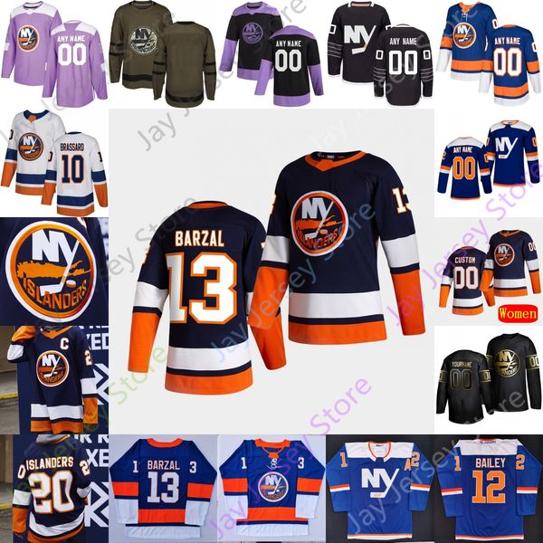 

2021 new york islanders ice hockey jersey mathew barzal mike bossy josh bailey cal clutterbuck anders lee nelson beauvillier pulock eberle, Black;red