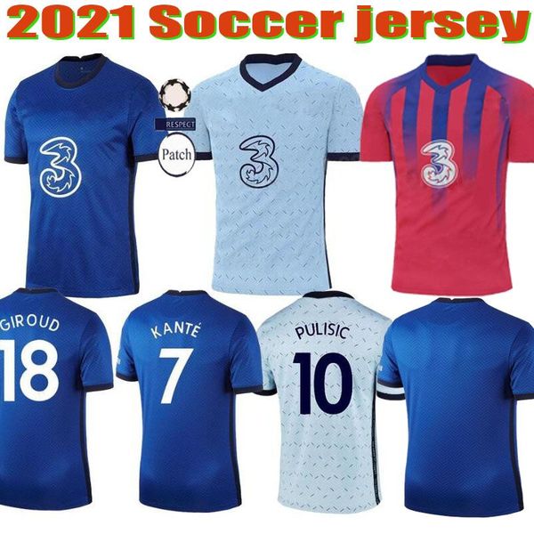 

thai version soccer jersey home away soccer jerseys pulisic ziyech havertz 20 21 football shirt customized football uniforms kits, Black;yellow