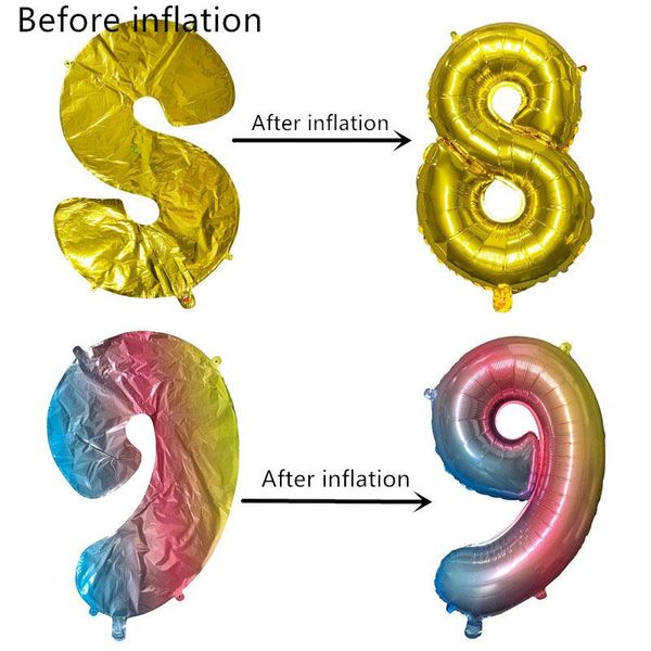 

16 32 40 inch birthday number balloons figures ballon wedding balloons deco birthday party decorations kids balloon sqcadv