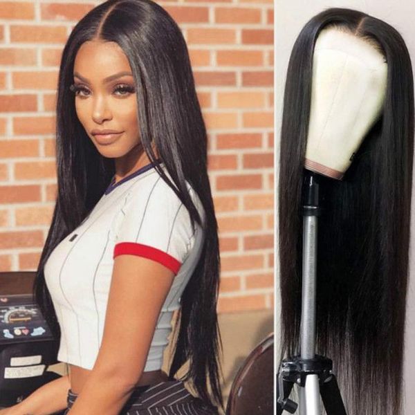 

lace wigs staright front human hair pre plucked remy with baby, Black;brown