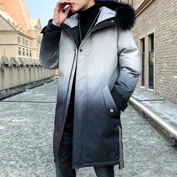 

men's down & parkas zhuzunzhe cotton jacket men's 2021 winter gradient color padded clothing1, Black