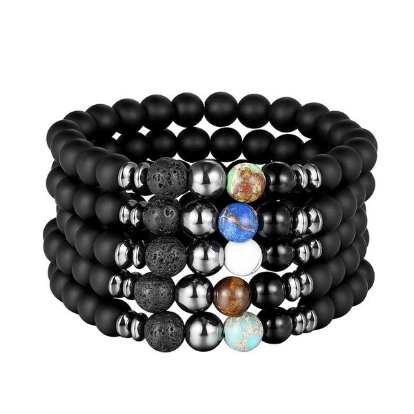 

livvy 2018 new design of volcano black pearl jewelry elastic energy natural stone man bracelet bracelets as303 bbylcq bdehome