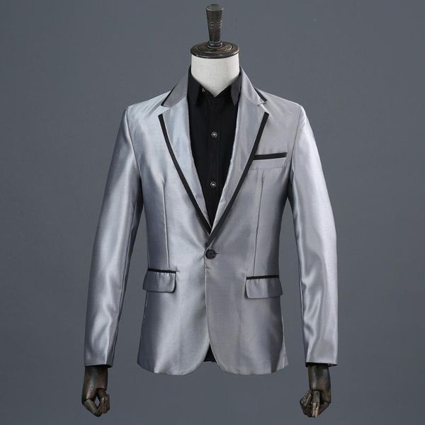 

(jacket+pants) new fashion slim male suit host costumes singer dancer prom clubs performance wear stage wear studio shoot sets, White;black