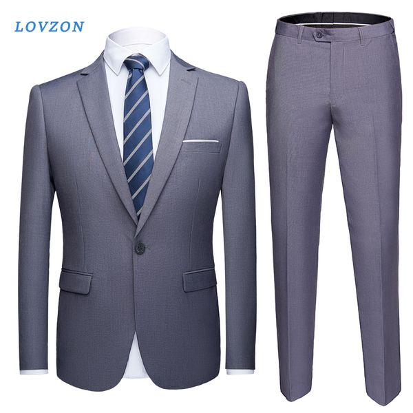 

asian size mens suits set grey formal blazer pants marriage tuxedo male 2 piece suit set terno wedding men suit slim fit, White;black