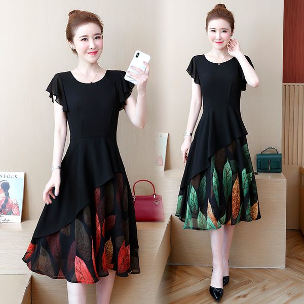 

women will see printed plus size skinny occasional loose beach blouse dress women's balance r09j, Black;gray