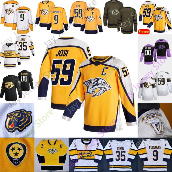 

2021 nashville predators ice hockey jersey viktor arvidsson matt duchene filip forsberg mikael granlund ryan johansen roman josi rinne ellis, Black;red