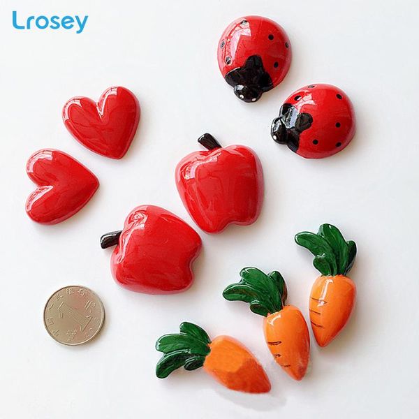 

new resin magnetic refrigerator stickers ladybug radish love family decoration home garden home decor fridge magnets wmtnxg