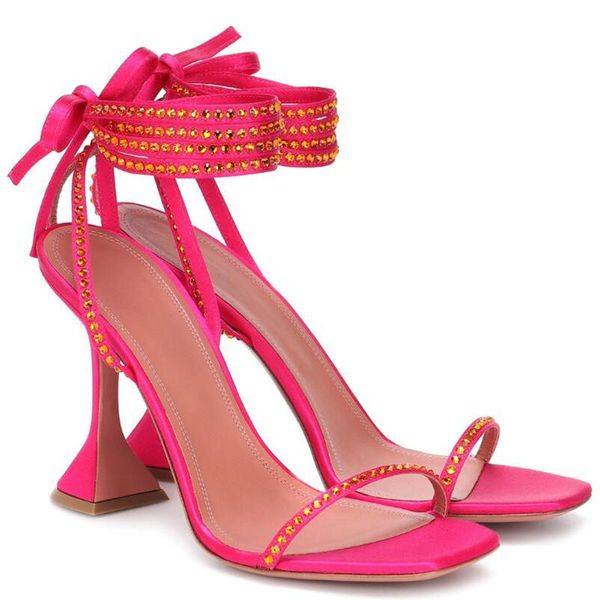 

new women shoes gladiator sandals high heels sandals summer party dress shoes rhinestone cross strap lace up pumps size 42, Black