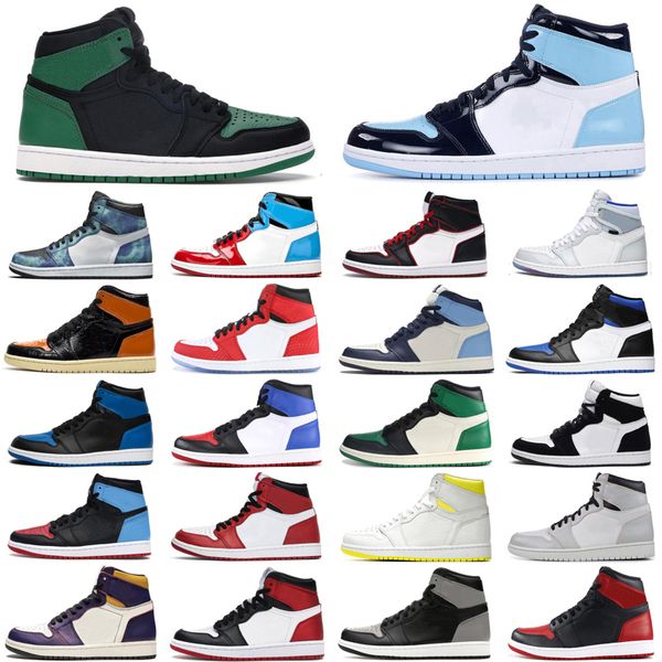 

discount jumpman 1 1s men women basketball shoes tubro green shadow fearless chicago gold toe mens trainers sport sneakers