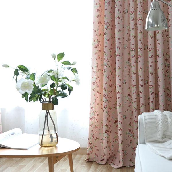 

korean garden fresh small floral cotton cloth imitation girls bedroom den windows and curtains the living room balcony